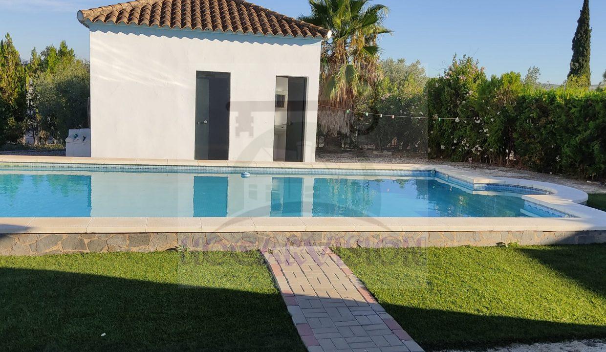 Gran piscina en chalet en el Manantial